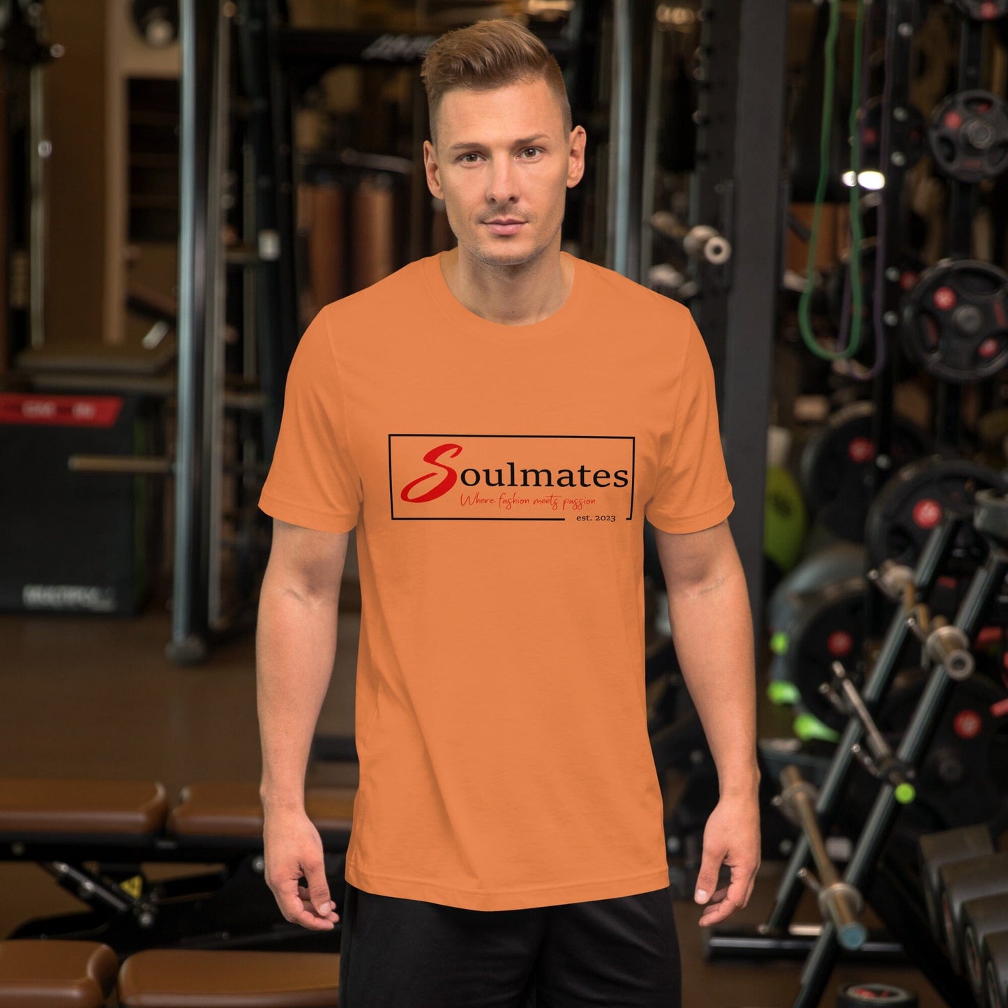 Soulmates Where Fashion meets Passion Unisex-T-Shirt Soulmates Gebrannte Orange S