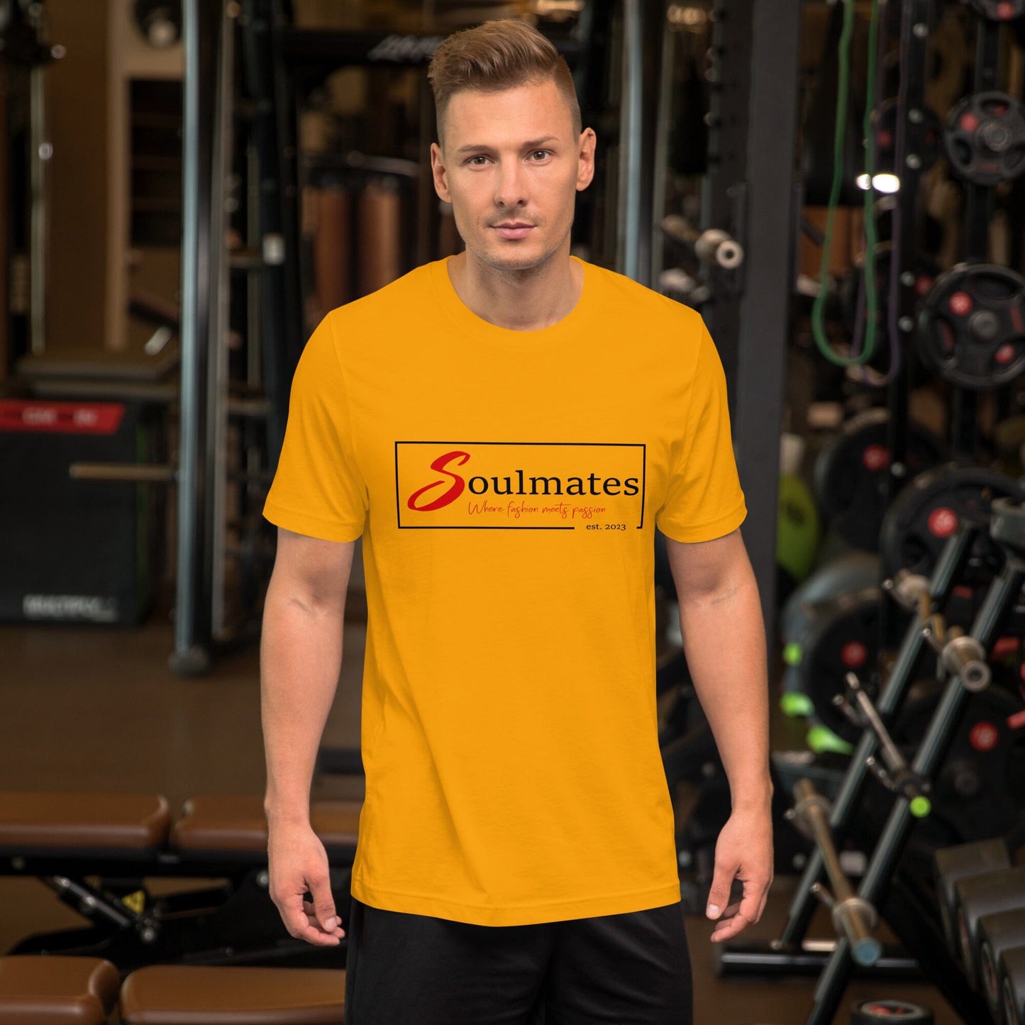 Soulmates Where Fashion meets Passion Unisex-T-Shirt Soulmates Gold S