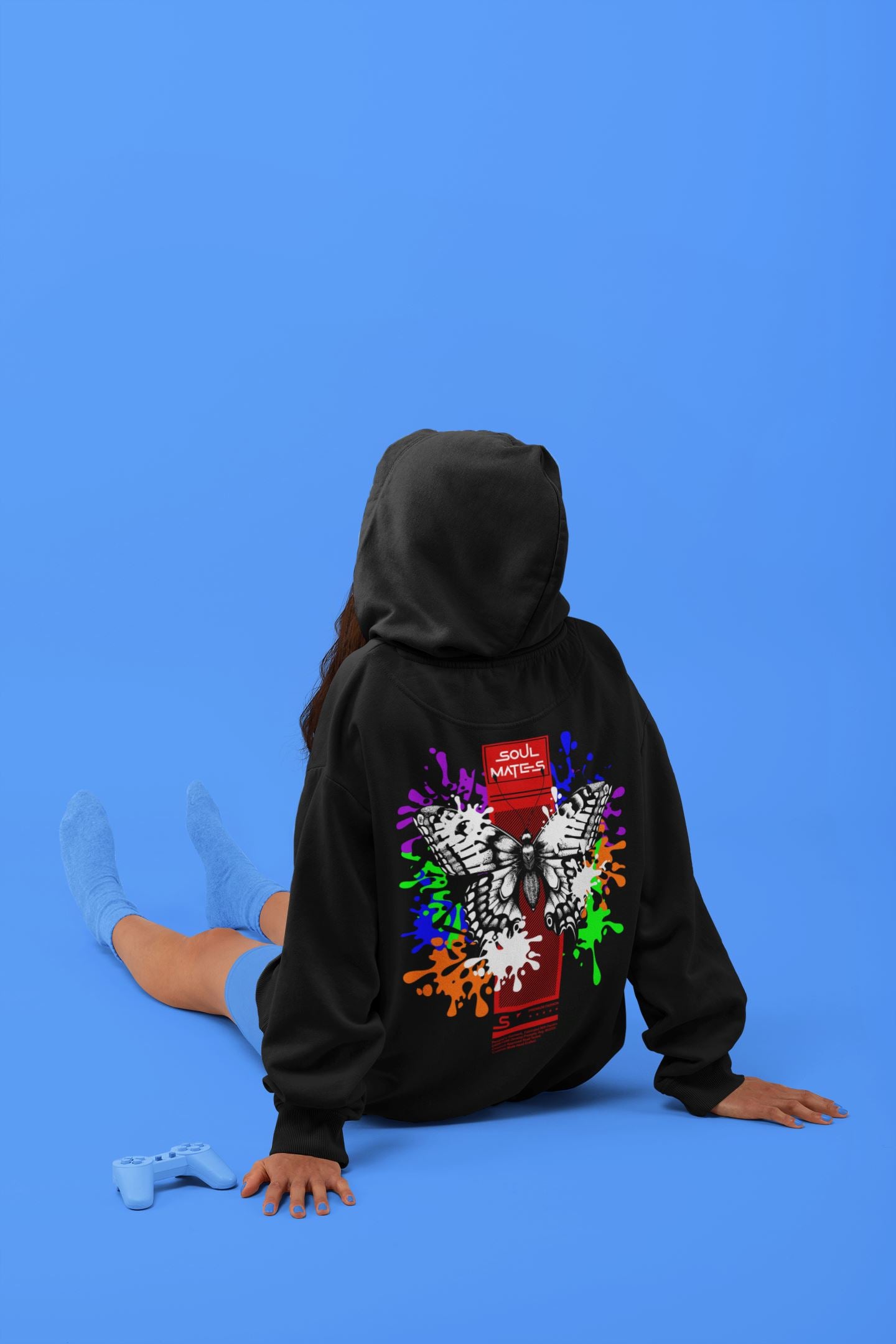 Butterfly Art - Unisex Oversized Organic Hoodie Slammer Oversized Hoodie ST/ST Shirtee 