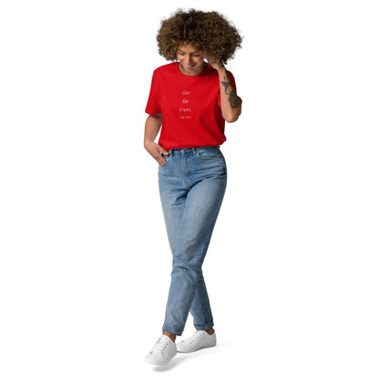 Cute but Psycho (but cute) Unisex-Bio-Baumwoll-T-Shirt Soulmates Rot S 