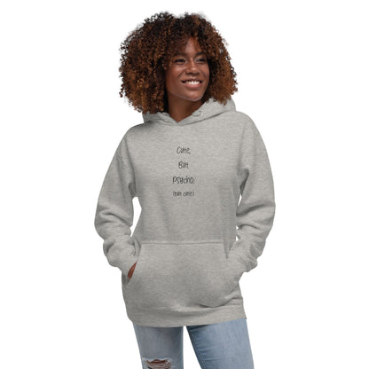 Cute but Psycho (but cute) Unisex-Kapuzenpullover Soulmates Carbon Grey S 
