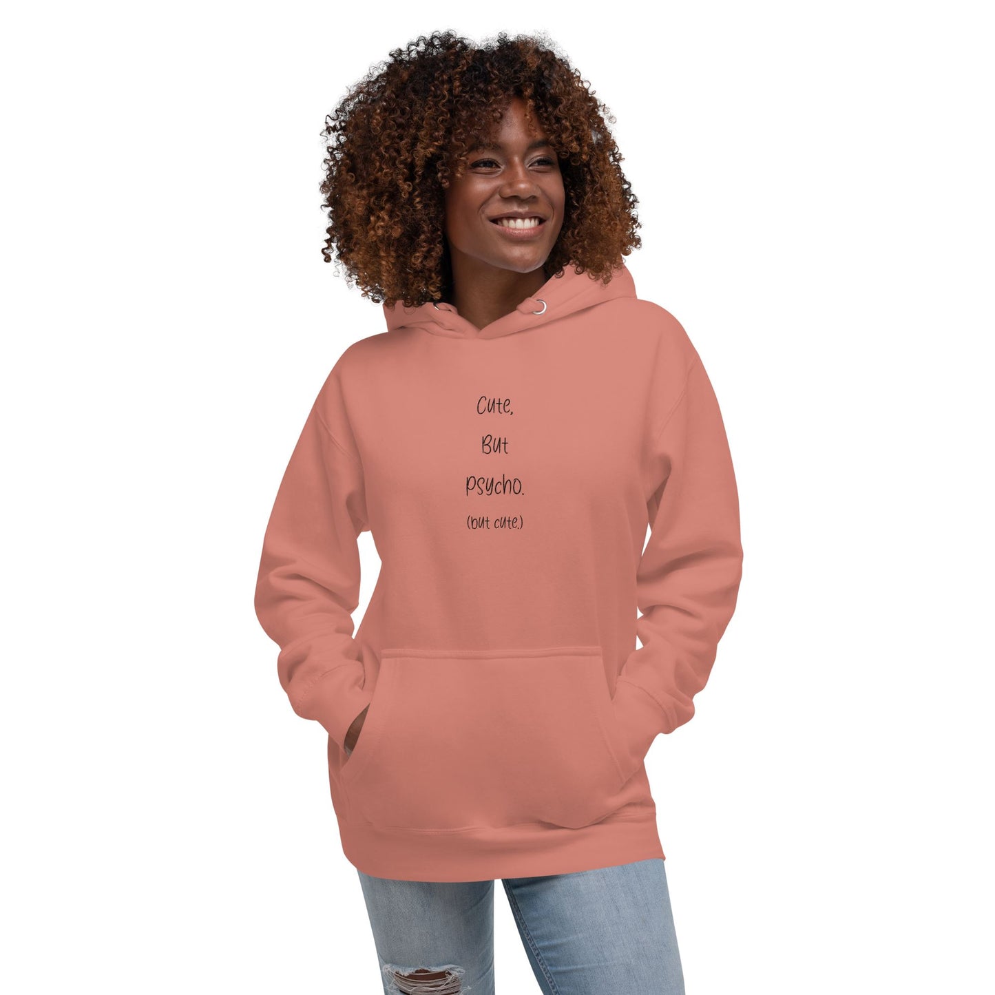 Cute but Psycho (but cute) Unisex-Kapuzenpullover Soulmates Dusty Rose S 