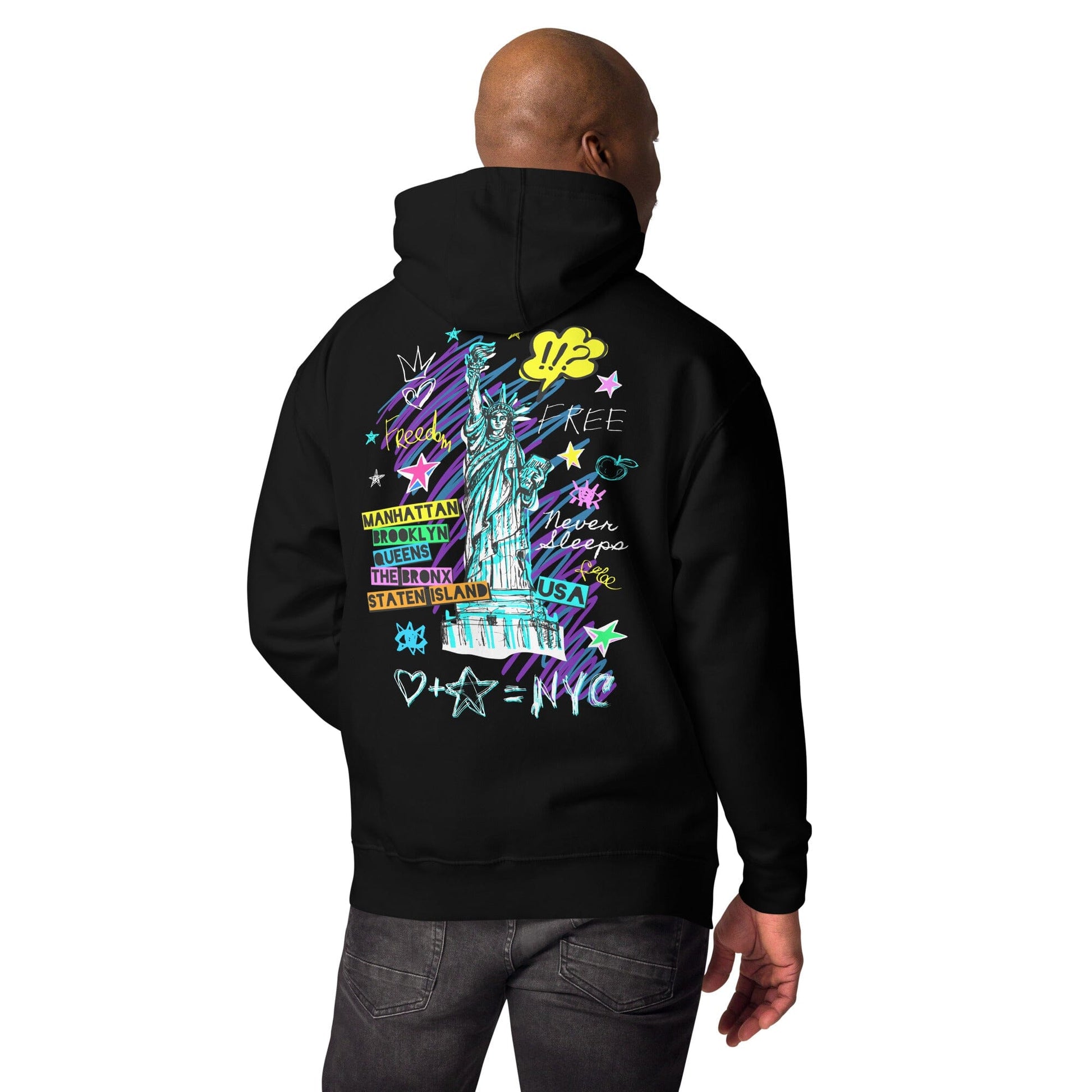 Freedom I Love NYC, Graffiti Design. Unisex-Kapuzenpullover Soulmates S 