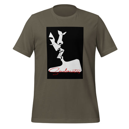 Kissing Soulmates Abstraktes Design - Black and White Unisex-T-Shirt Soulmates Armee S 