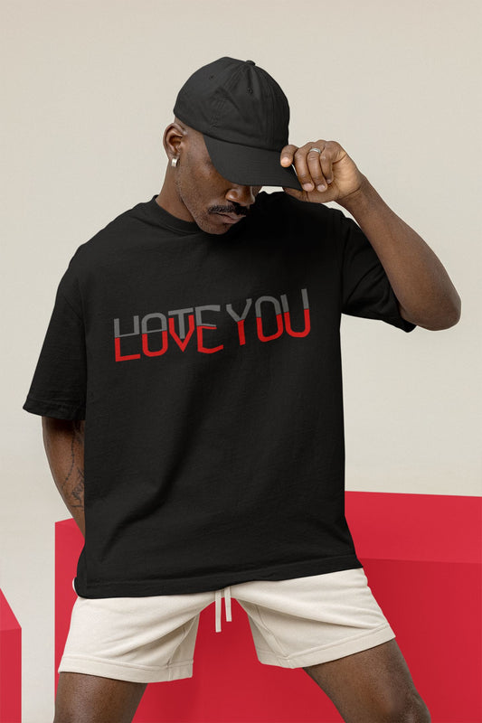 Love You Hate You - Organic Oversized Shirt Blaster Oversized Shirt ST/ST Shirtee 