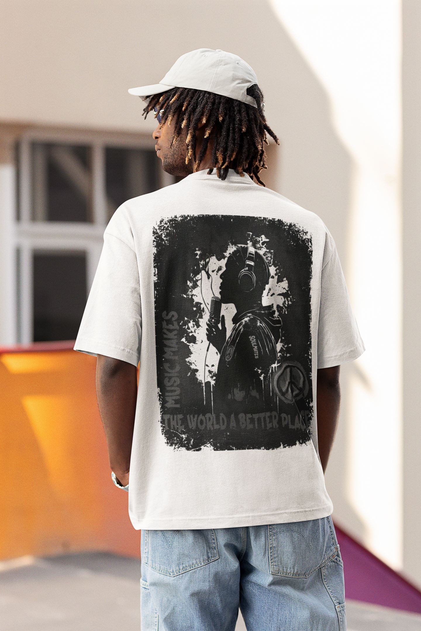 Music makes the World a better Place - Organic Oversized Shirt Blaster Oversized Shirt ST/ST Shirtee 