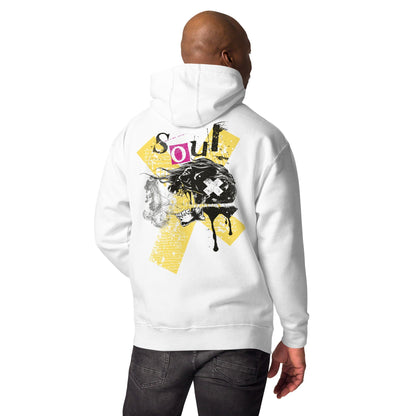 Screaming Side Face Skull - Soulmates Design. Unisex-Kapuzenpullover Soulmates Weiß S 