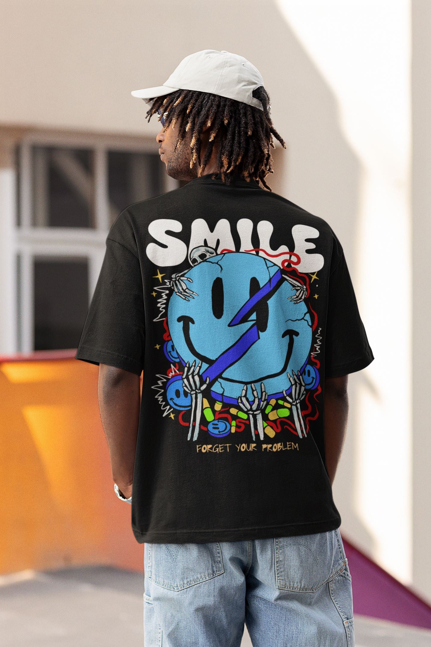Smile Forget Your Problem - Organic Oversized Shirt ST/ST Blaster Oversized Shirt ST/ST Shirtee 