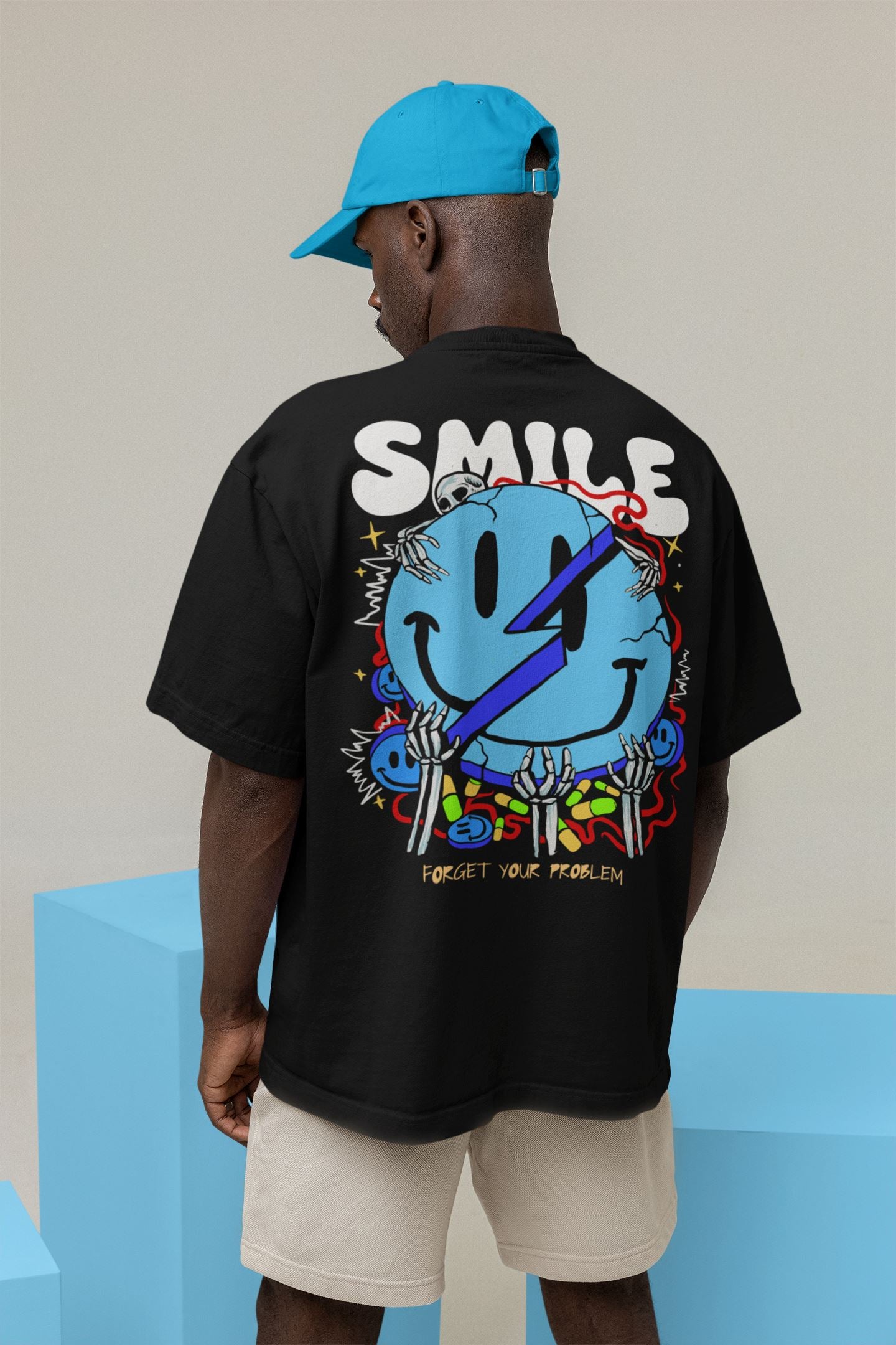 Smile Forget Your Problem - Organic Oversized Shirt ST/ST Blaster Oversized Shirt ST/ST Shirtee 