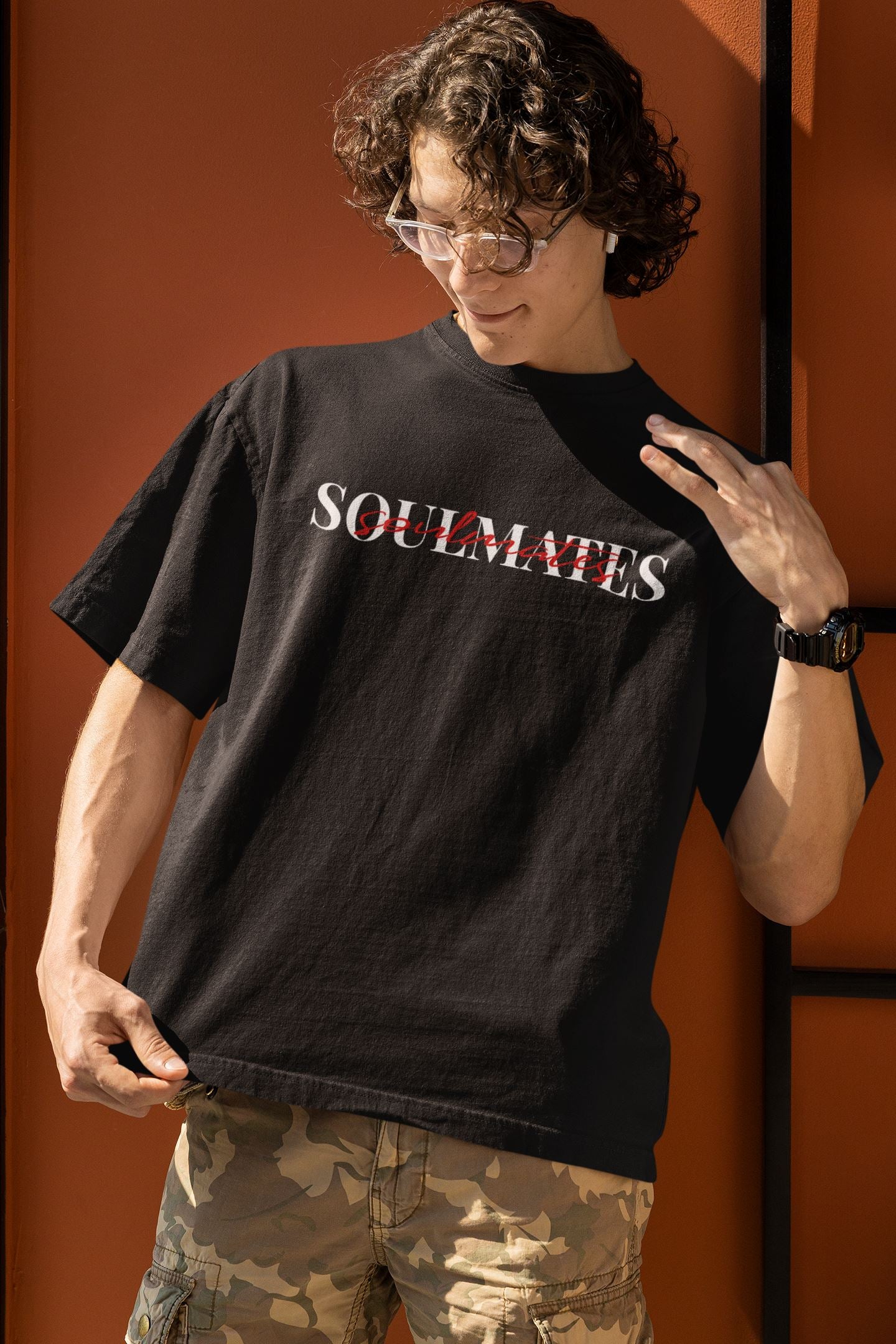 Soulmates weiß/rot - Organic Oversized Shirt Blaster Oversized Shirt ST/ST Shirtee 