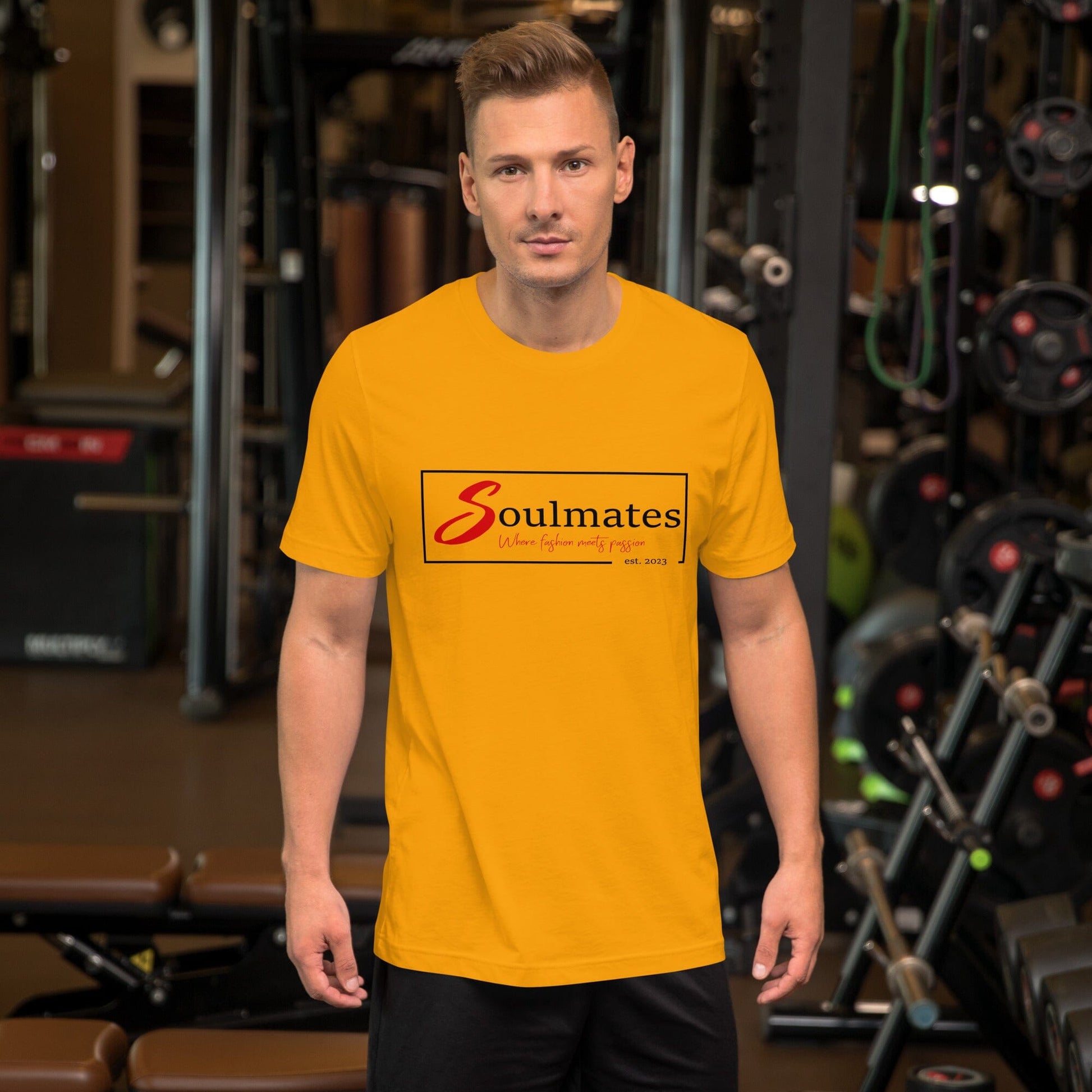 Soulmates Where Fashion meets Passion Unisex-T-Shirt Soulmates Gold S 