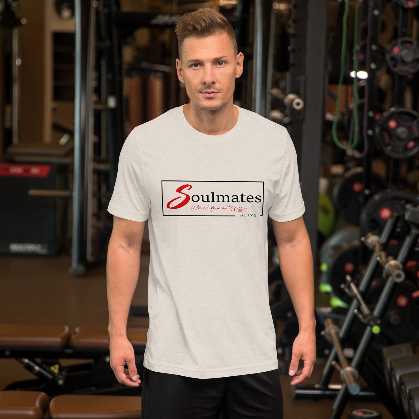 Soulmates Where Fashion meets Passion Unisex-T-Shirt Soulmates Heather Dust S 